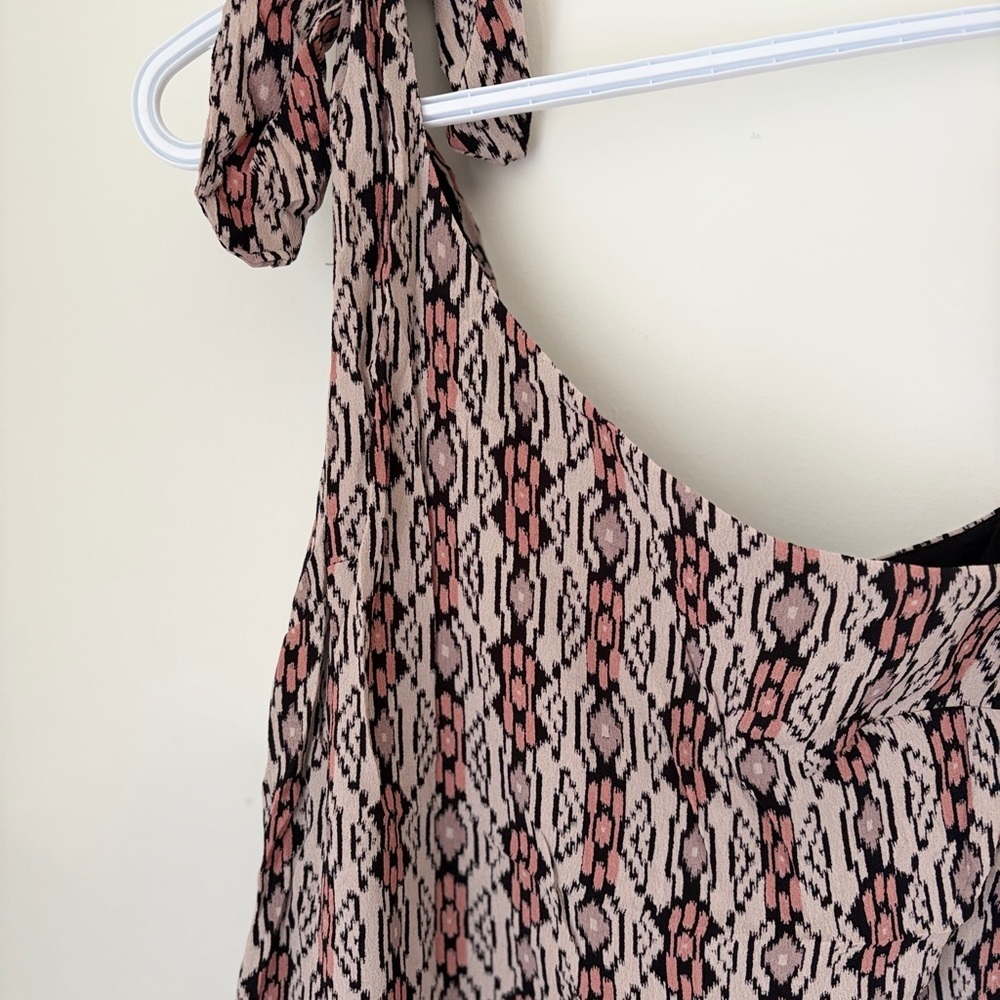 Free People One-Shoulder Printed Mini Dress in Neutral Geo - Picture 6 of 9